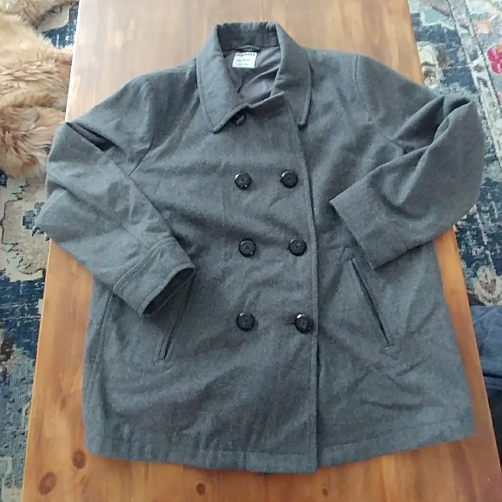 Grey peacoat